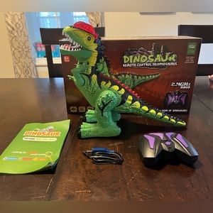 Remote control dinosaur toy.